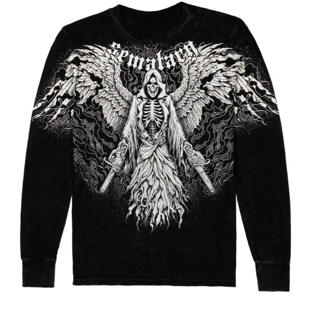 Affliction Haunted Mound Sematary Massacre L/S Thermal Size LRG NWT NEW